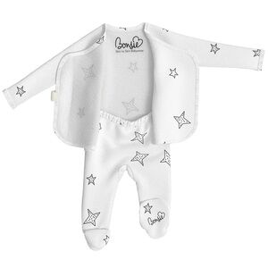 Bonsie White Star Print Footie